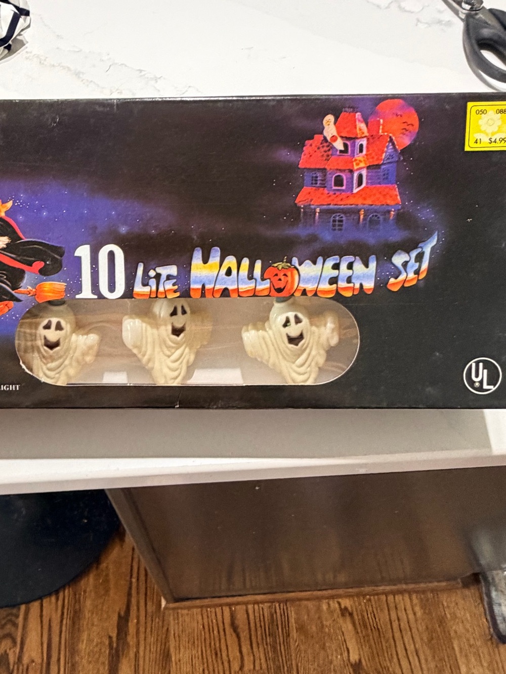 VTG 70-80’s Halloween 10 Ghost Light String Decorative